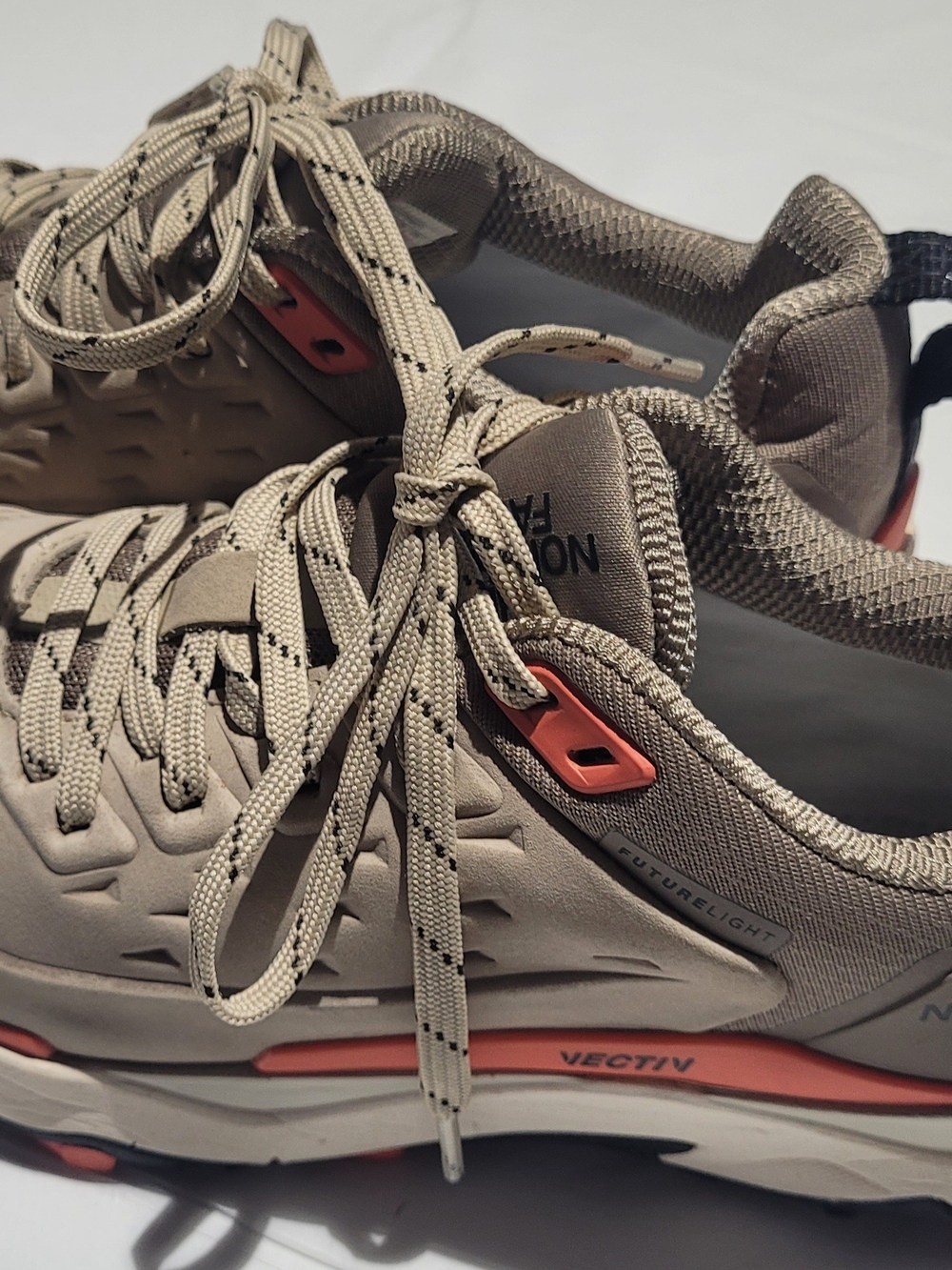 The North Face Women's Tan & Coral Vectiv Ankle Hiking Sneakers